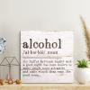 Alcohol Definition Wood Signs Alcohol Definition Typography Wooden Signs Motivational Wall Art Rustic Wall Decorations for Living Room Kitchen Wall Hanging Wall Sign Home Decor Gift 10x10in view 1