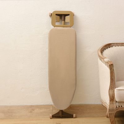 Golden Frame Ironing Board with T-Leg,Ironing Boards Height Adjustable, Foldable, Steam Iron Rest, 100% Cotton Cover with Extra-Thick Pad for Comfortable Ironing,for Home Laundry Rooms or Dorms ( Colo