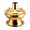 Chafing Dishes Stainless Steel Hotpot Chinese Charcoal Hotpot Split Household Traditional Charcoal Hotpot Lamb Outdoor Picnic Pot (Color : Gold, Size : 32cm) view 1