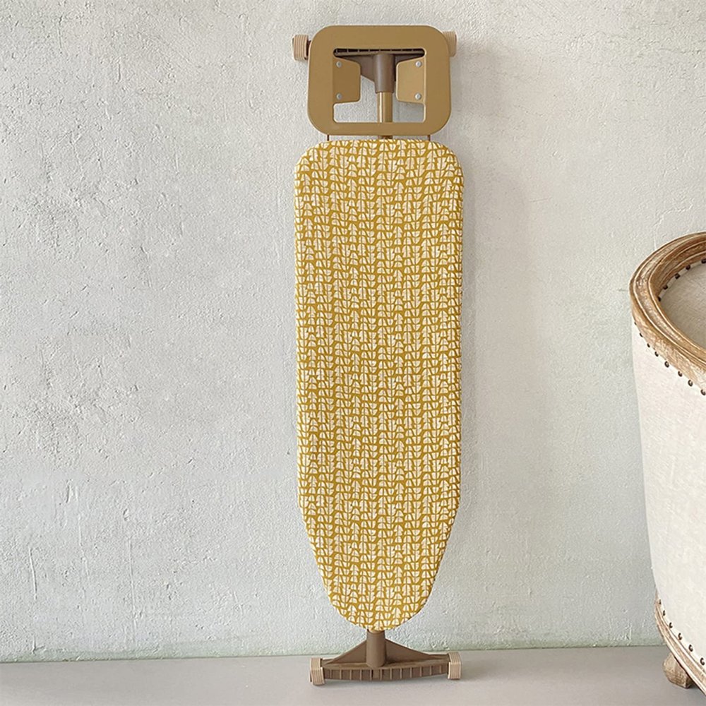 Golden Frame Ironing Board with T-Leg,Ironing Boards Height Adjustable, Foldable, Steam Iron Rest, 100% Cotton Cover with Extra-Thick Pad for Comfortable Ironing,for Home Laundry Rooms or Dorms ( Colo