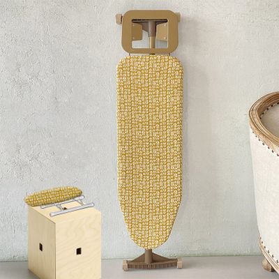 Ironing Board with T-Leg,Ironing Boards Golden Frame Height Adjustable, Foldable, Steam Iron Rest, 100% Cotton Cover with Extra-Thick Pad for Comfortable Ironing,for Home Laundry Rooms or Dorms ( Colo