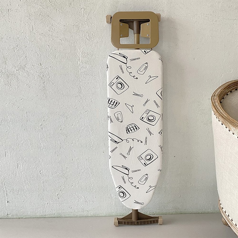 Golden Frame Ironing Board with T-Leg,Ironing Boards Height Adjustable, Foldable, Steam Iron Rest, 100% Cotton Cover with Extra-Thick Pad for Comfortable Ironing,for Home Laundry Rooms or Dorms ( Colo