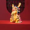 Copper Zodiac Rabbit Sculpture,Exquisite Animal Cartoon Lion Rabbit Statue Crafts Desktop Ornament Office Home Living Room Bookshelf Wine Cabinet Decor Accessories view 3