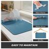 AMOAMI-Coffee Mat Hide Stain Rubber Backed Absorbent Dish Drying Mat for Kitchen Counter-Coffee Bar Accessories Fit Under Maker Machine Pot Espresso Machine Dish Rack Blue view 4