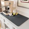 AMOAMI-Coffee Mat Hide Stain Rubber Backed Absorbent Dish Drying Mat for Kitchen Counter-Fit Under Coffee Bar Accessories Maker Machine Pot Espresso Machine Dish Rack view 1