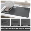AMOAMI-Coffee Mat Hide Stain Rubber Backed Absorbent Dish Drying Mat for Kitchen Counter-Fit Under Coffee Bar Accessories Maker Machine Pot Espresso Machine Dish Rack view 3