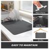 AMOAMI-Coffee Mat Hide Stain Rubber Backed Absorbent Dish Drying Mat for Kitchen Counter-Fit Under Coffee Bar Accessories Maker Machine Pot Espresso Machine Dish Rack view 4