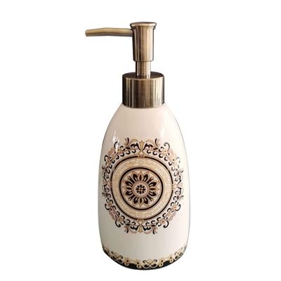 OLOTU Large Capacity Soap Dispensers Premium Ceramic Refillable Hand Soap Dispenser with Pump Soap Pump for Bathroom Countertop 15.2oz/450ml Lotion Bottle