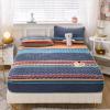 FCLDESHOP Fitted Mattress Pad Cover,Thick Flannel Quilted Fitted Sheet, Children's Bedroom Cartoon Print Mattress Protector, 30cm/12 Deep Bed Sheet,Stripe,180 * 200cm view 1