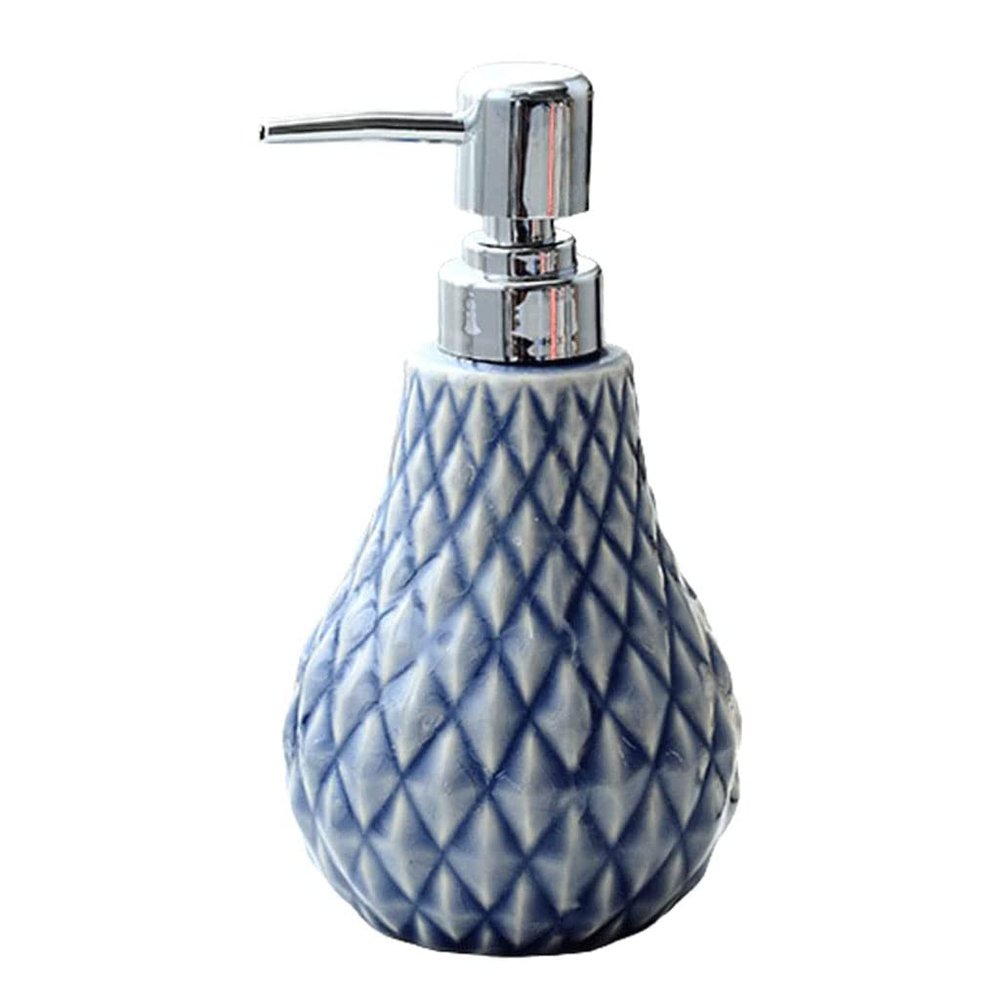 OLOTU Large Capacity Hand Soap Dispenser Ceramic Countertop Soap Dispenser 3.5oz/400ml Liquid Soap Dispenser with Stainless Steel Pump for Bathroom Lotion Bottle
