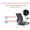 Comfortable Folding Chair with Wheels Desk Chairs for Bedroom,Ergonomic Home Office Foldable Office Chair with PU Leather Padded Seats Small Spaces,Gaming Foldable armrest,360 Degree Rotation,Black view 3