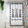 ZFUNCING Shower Curtain for Bathroom Easter Spring Bunny Rabbit Waterproof Bath Curtains Grommet Shower Curtains with Hooks for Bathtubs Toilet Decor 6072in Black White Buffalo Checkered view 4