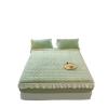 FCLDESHOP Queen Deep Pocket Fitted Sheet,Quilted Thick Coral Fleece Fitted Bed Sheet, Ruffled Non-Slip Thermal Mattress Protector for Girls Bedroom,Grey,150 * 200cm view 2