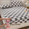 FCLDESHOP Bedding Fitted Sheet Queen Size,Thick Flannel Quilted Fitted Sheet, Children's Bedroom Cartoon Print Mattress Protector, 30cm/12 Deep Bed Sheet,Rabbit,180 * 200cm view 2