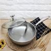 Cooking Pot Cooking Pot, 7 Ply Clad Polished 304 Stainless Steel Fry Pan/Skillet, Saucepan with lid 11-12 in nonstick pan (Color : Uncoated 12in, Size : with Cover) view 4