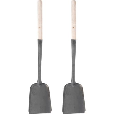 GANAZONO Fireplace Tools Set Coal Shovel Pizza Ash Shovel and Garden Shovel Heavy Duty Cleaning Shovel
