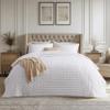 Bedsure King Quilt - Bright White Bedspread King Size & Lightweight Comforter, Modern Coverlet with Clover Pattern, Ultra Soft All-Season Bedding, 106 x 96 Inches view 1
