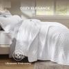 Bedsure King Quilt - Bright White Bedspread King Size & Lightweight Comforter, Modern Coverlet with Clover Pattern, Ultra Soft All-Season Bedding, 106 x 96 Inches view 4