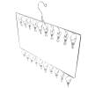 Beavorty Stainless Steel Sock Rack 20 Clips Drying Socks Bras Clothes Underwear Hanging Clips view 1