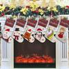 YOUBEMAGIC Set of 6, 18" Personalized Christmas Stockings with Embroidery Names for Family Decor Customized Linen Stocking with Red Buffalo Plaid Cuff (Santa Snowman Penguin Bear Unicorn Angel) view 1