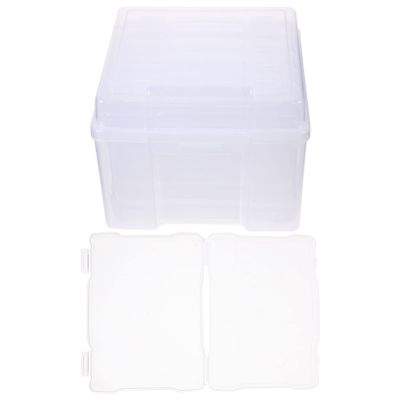 SEWACC 1set Photo Storage Organizer Box Versatile Plastic Keeper for Photos and Postcards for Craft Supplies and Item Organization Multi-purpose Storage