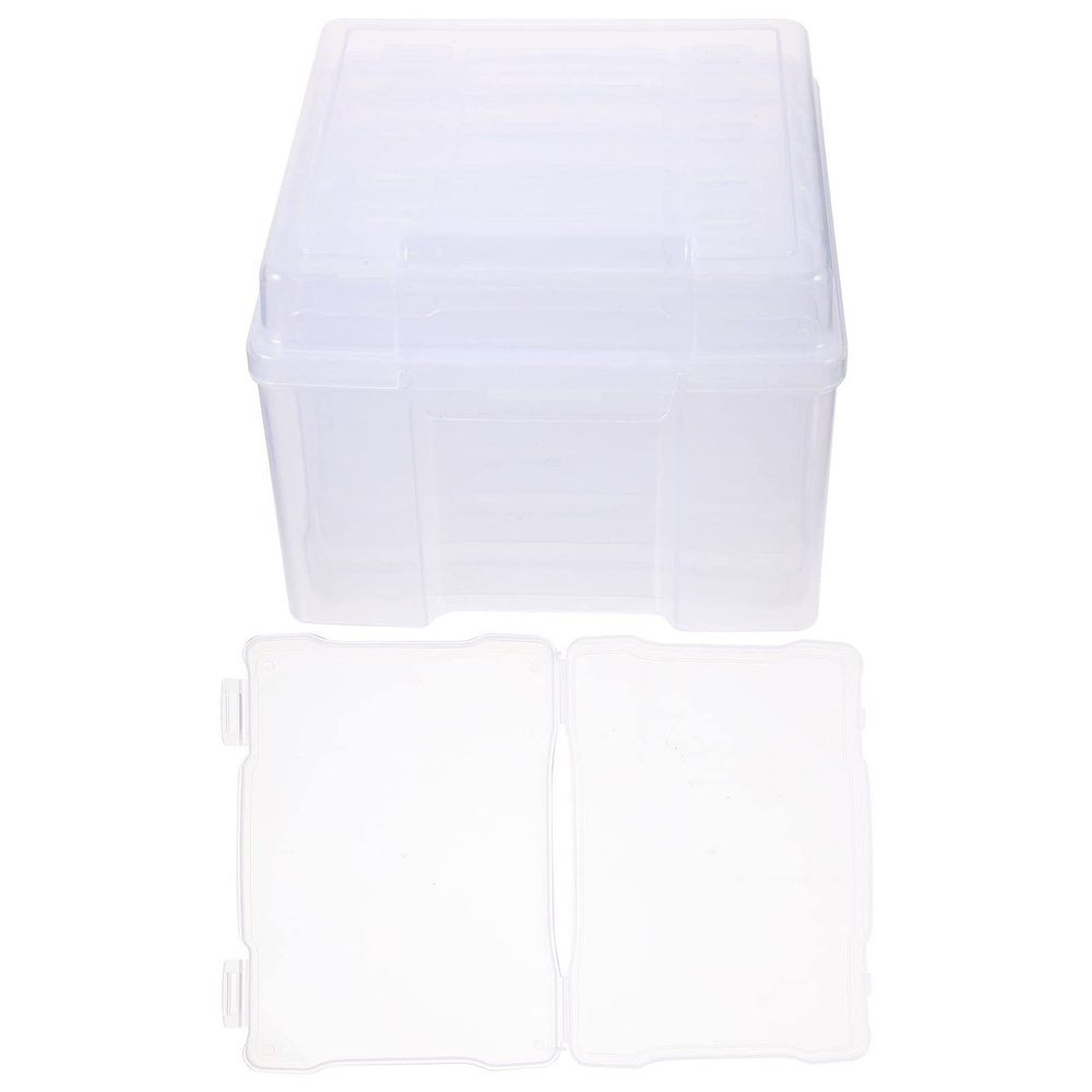SEWACC 1set Photo Storage Organizer Box Versatile Plastic Keeper for Photos and Postcards for Craft Supplies and Item Organization Multi-purpose Storage
