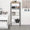 4-Tier Wire Shelving Unit, Adjustable Storage Shelves with 4 PP Sheets, Standing Unit - 600 lbs Capacity, 17.3 x 11.4 x 43.9 Inches, Black view 2