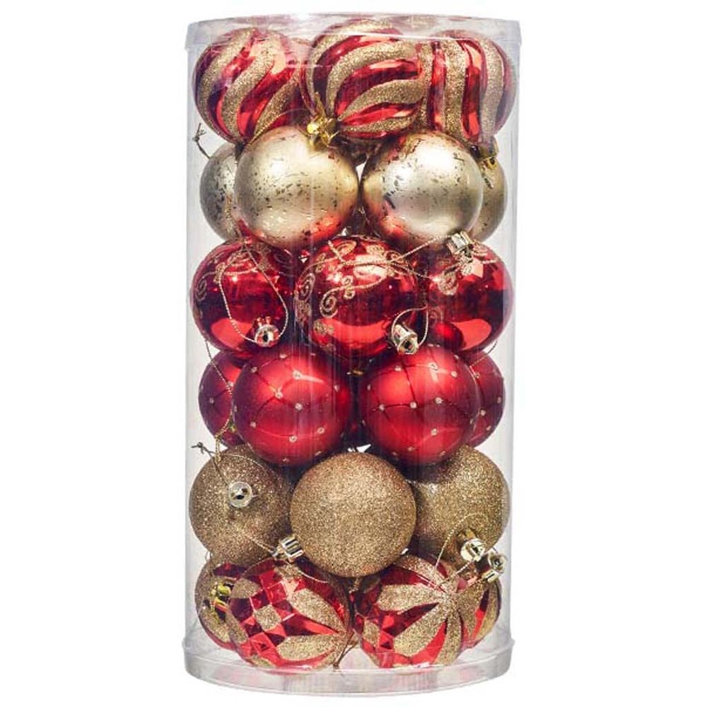30-35pcs Christmas Ornaments, Christmas Tree Ornaments, Christmas Tree Ornaments Set Christmas Ball Hanging Ornaments Pendant, Used for Family Decoration Wedding Party