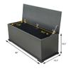 Lestar 40" Storage Chest Trunk, Large Storage Trunk, Wood Chest, Toy Box Organizer (Black) view 2