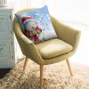 18x18 Inch Invisible Zipper Pillowcase - Merry Christmas Warm Snow and Bunny Pillow Covers Breathable Cool Cushion Covers for Couch Sofa Bed view 1