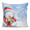 24x24 Inch Invisible Zipper Pillowcase - Merry Christmas Warm Snow and Bunny Pillow Covers Breathable Cool Cushion Covers for Couch Sofa Bed view 2