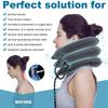 Cervical Traction Gadget Neck Support Inflatable Pillow Adjustable Neck Stretcher Three-Layer Inflatable Neck Pillow view 3