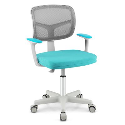Costzon Kids Desk Chair, Adjustable Children Study Computer Chair with Arms & Wheels, Student Swivel Rolling Task Chair, Ergonomic Kids Office Chair for Boys Girls Age 4-12, Home Bedroom School, Green