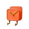 Cyrank Wall Mount Phone Holder with Adhesive, Wall Mounted Storage Box, Bed Side Shelf,Remote Control Stand Stick On Wall Shelf Wall Mounted Holder with 2 Hooks for Home Office(Orange) view 1