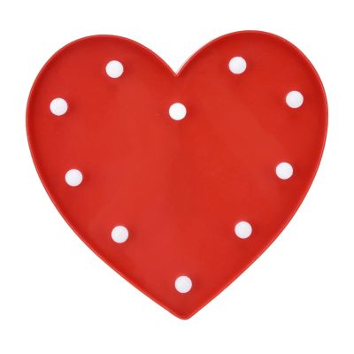 Cyrank Light Up Letters, Heart Marquee Light Decorative Lighted Letter Battery Powered Led Marquee Letters Heart Shaped LED Sign Marquee Light Sign Wall Dcor Letters Sign(Red)