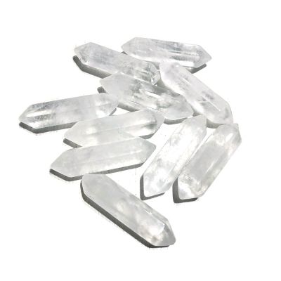 1pc Small Rose Quartz Hexagonal Crystal Natural Stone Mineral Home Room Decor DIY for Pendant Gift,Clear Quartz,1pc 3cm Approx