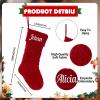 guccde Personalized Christmas Stocking Large Custom Knitted Embroidered Name Xmas Stocking for Family Kids Pets Fireplace Party Decor view 2