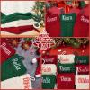 guccde Personalized Christmas Stocking Large Custom Knitted Embroidered Name Xmas Stocking for Family Kids Pets Fireplace Party Decor view 4
