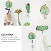 OUNONA 2 pcs Shaped Home Rustic Hanger for Key Green Multifunctional Idea Decorations Keys Clothing Cloth Wall Entryway Bedroom Bathroom Mini Hat Creative Hanging Holder Monstera view 2