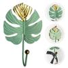 OUNONA 2 pcs Shaped Home Rustic Hanger for Key Green Multifunctional Idea Decorations Keys Clothing Cloth Wall Entryway Bedroom Bathroom Mini Hat Creative Hanging Holder Monstera view 3