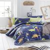 BONPERLA Animals Bedding Set, Full/Queen Size Bedspread Set, Dinosaur Navy Blue Themed Coverlet, Kids Boys Bedding, (Full/Queen) view 2
