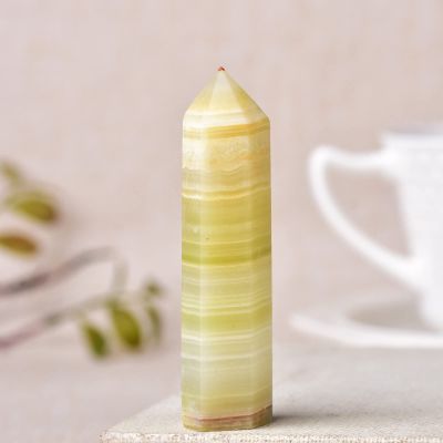 Natural Stones and Crystal Stone Tower Ore Mineral Polished Crafts Home Decoration,Green Afghan Jade,50-60mm