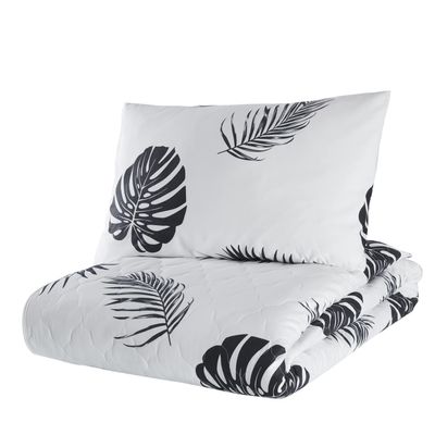 BONPERLA Plant Bedding Set, Twin Size Bedspread Set, Monstera Themed Coverlet, Kids Boys Bedding, (Twin)