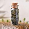 1PC Natural Crystal Glass Wishing Bottle Home Decor Stone Natural Polished Stones Bottle Birthday Gifts,Labradorite,40x22mm view 1