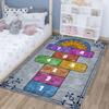 Hopscotch Rug Kids Rug Play Mat for Playroom,Fun Educational Carpet & Area Rugs, Non-Slip Numbers Learning Nursery Rug for Children Bedroom Classroom,Gift for Girls & Boys 6.6X10ft/79X118IN view 3