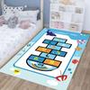 Hopscotch Rug Kids Rug Play Mat for Playroom,Fun Educational Carpet & Area Rugs, Non-Slip Numbers Learning Nursery Rug for Children Bedroom Classroom,Gift for Girls & Boys 6.6X10ft/79X118IN view 3