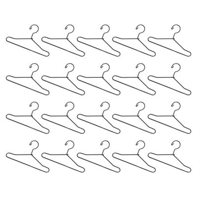 EXCEART 20 Pcs Doll Hanger Dolls Accessory Hanger Furniture House Supplies Mini Clothes Stand Dress s Small s Clothes Support Metal Storage Bag Baby Wooden