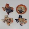 2022 Baseball World Series Champions Wood Christmas Ornament Set of 4 view 1