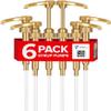 6 Pack Coffee Syrup Pump - Syrup Pump Dispenser for 750ml Bottles |Gold Syrup Pumps for Coffee Bar, Fits Top Brands Syrup Bottles |No Leak Lock Pump for Syrup Bottle |Portion Control Coffee Syrup Pump view 1