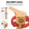 6 Pack Coffee Syrup Pump - Syrup Pump Dispenser for 750ml Bottles |Gold Syrup Pumps for Coffee Bar, Fits Top Brands Syrup Bottles |No Leak Lock Pump for Syrup Bottle |Portion Control Coffee Syrup Pump view 2